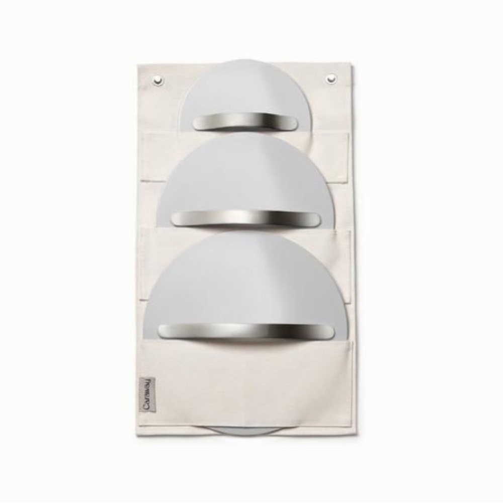 Caraway Canvas Lid Holder & Hooks - NWOT